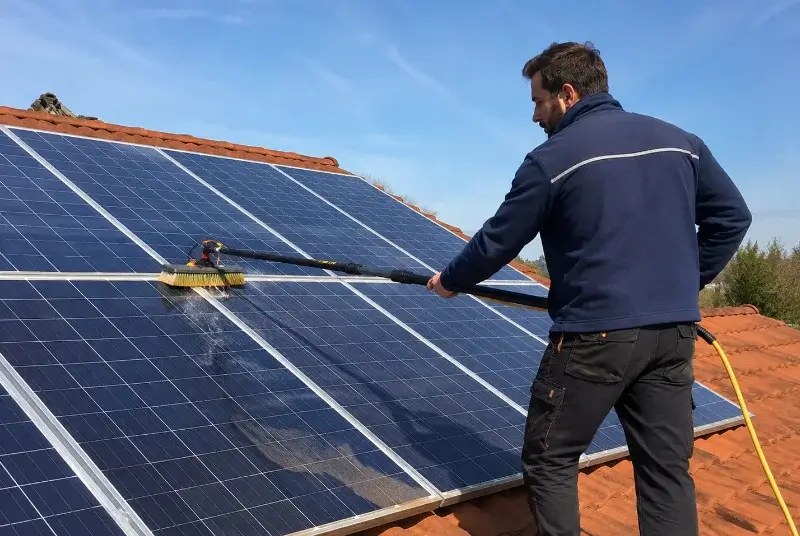 Nettoyage et entretien de panneaux solaires à Marsaz